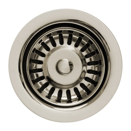 Whitehaus 3.5" Basket Strainer, Polished Nickel RNW35-PN